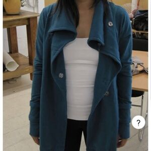RARE Lululemon Heathered Stitch Teal Gratitude Wrap Jacket